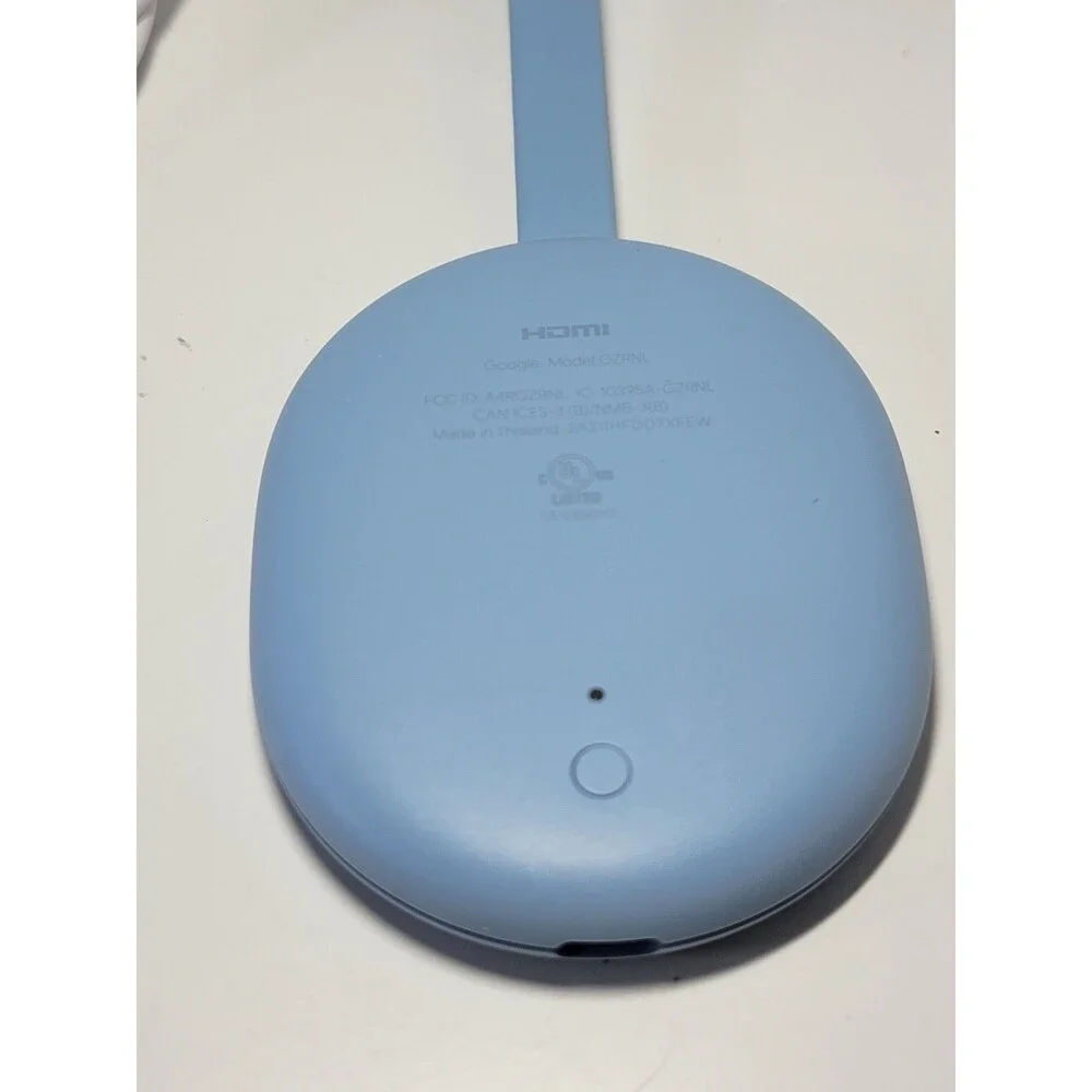 Google Chromecast Media Streamer 4K With Google TV Sky Blue & Remote GZRNL